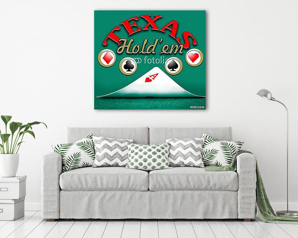 póker texas hold'em (vászonkép) - vászonkép, falikép otthonra és irodába