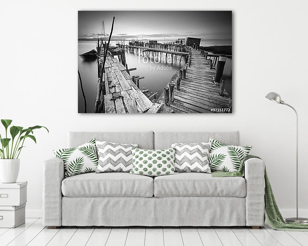 Egy békés ősi móló (többrészes kép) - vászonkép, falikép otthonra és irodába