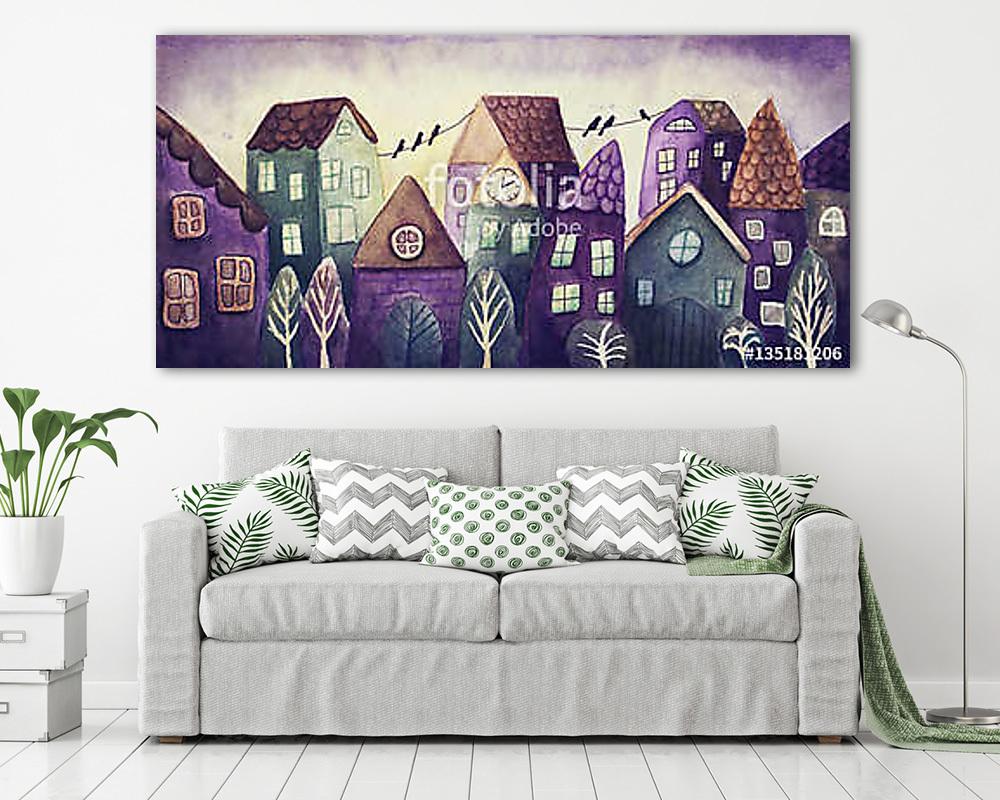 Esti kisváros (vászonkép) - vászonkép, falikép otthonra és irodába