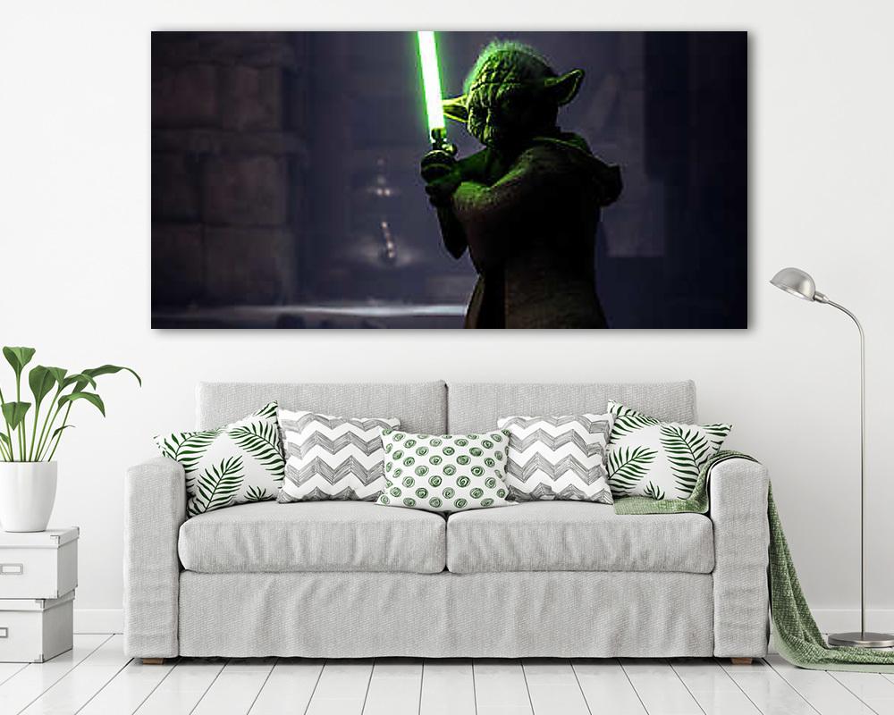 Star Wars: Battlefront II. - Yoda videójáték téma (vászonkép) - vászonkép, falikép otthonra és irodába