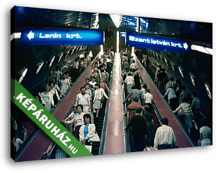 A Nyugati pályaudvar metróállomás mozgólépcsői (1984) - vászonkép 3D látványterv