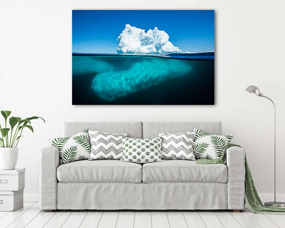 Jéghegy víz alatt és felett (Baffin-sziget, Kanada) - vászonkép, falikép vásárlás Jéghegy víz alatt és felett (Baffin-sziget, Kanada) (vászonkép) - vászonkép, falikép otthonra és irodába