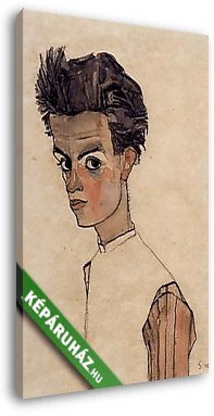 Egon Schiele önarcképe - vászonkép 3D látványterv