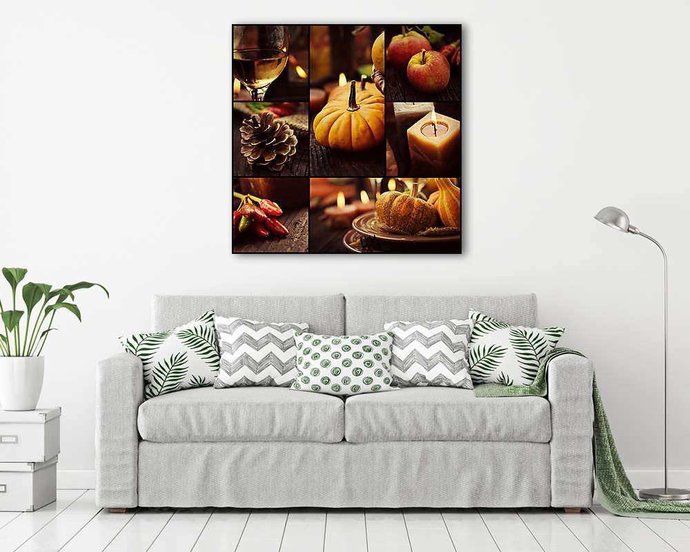Őszi vacsora kollázs - vászonkép, falikép vásárlás Őszi vacsora kollázs (vászonkép) - vászonkép, falikép otthonra és irodába
