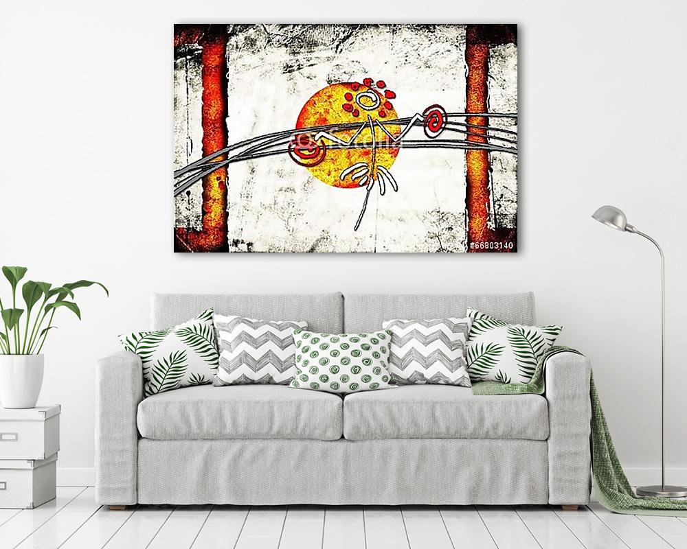 afro motívum etnikai retro vintage (poszter) - vászonkép, falikép otthonra és irodába