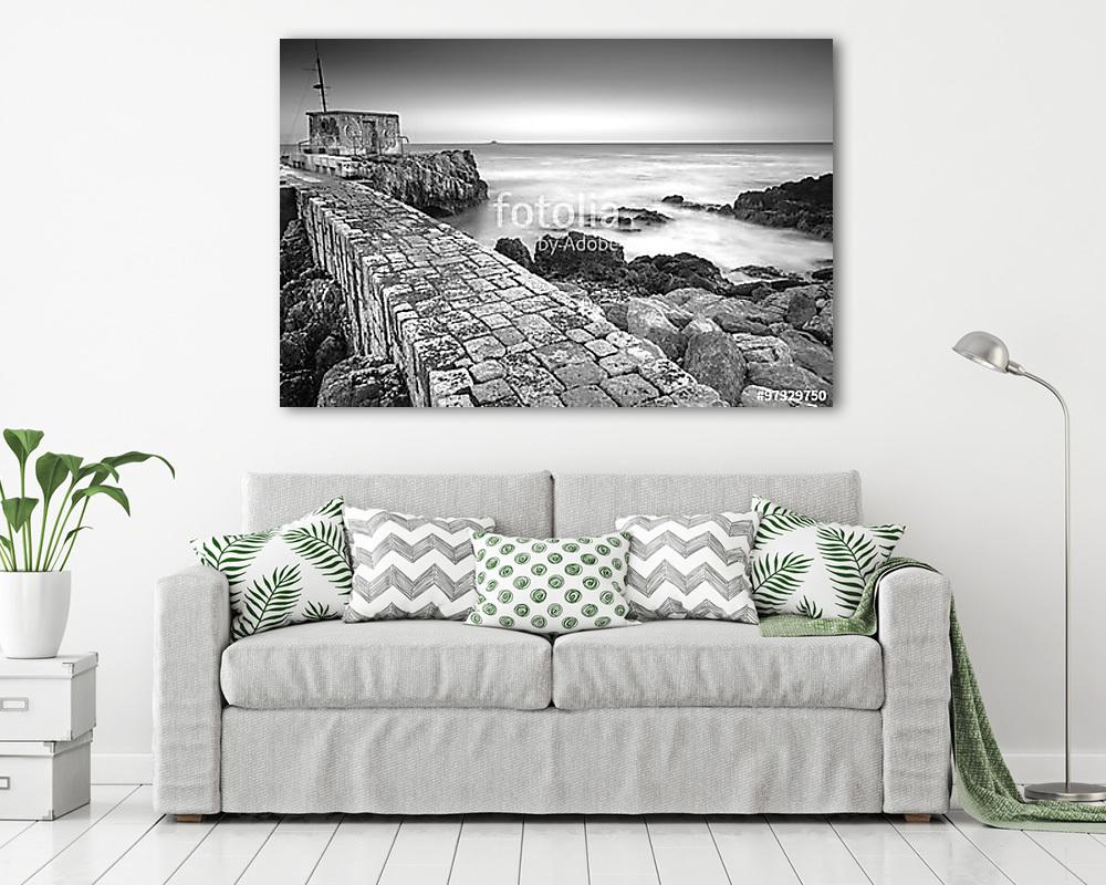 Elhaladva az elhagyott házhoz, átkelve az óceánra (bögre) - vászonkép, falikép otthonra és irodába