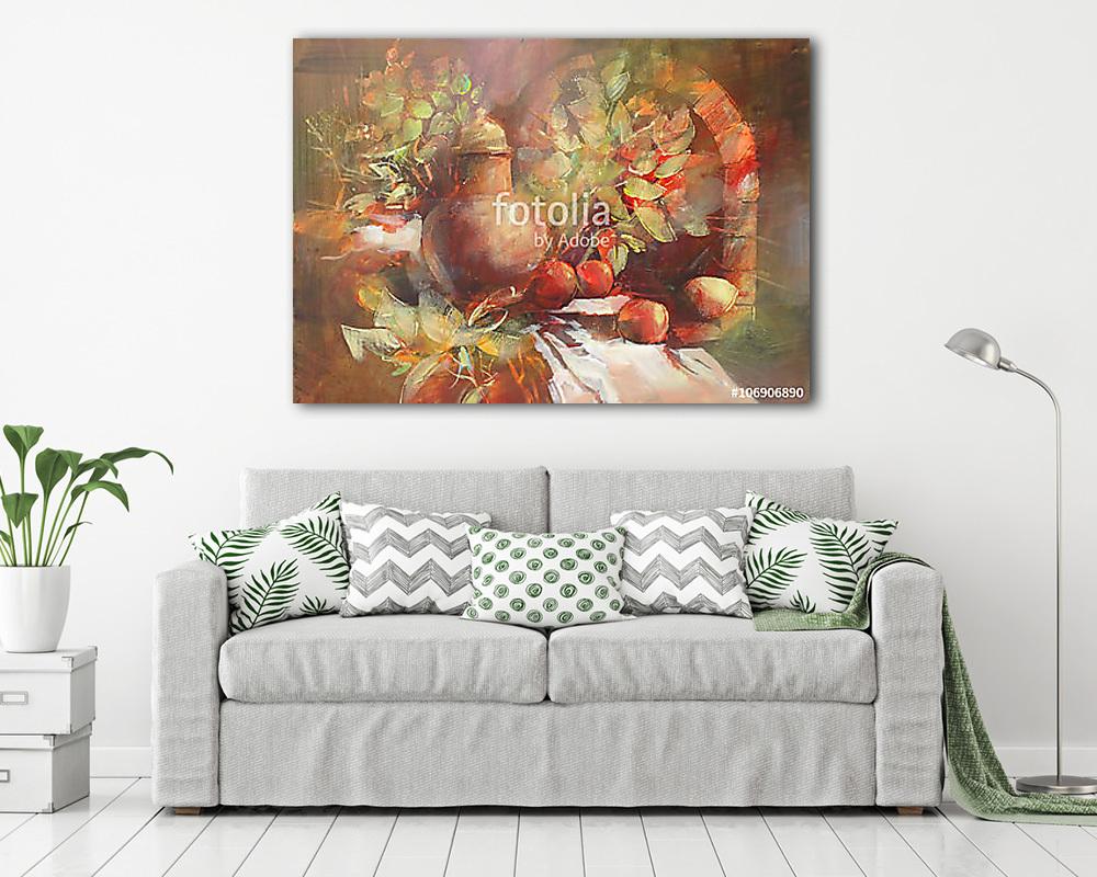 csendélet kézzel készített festmény - vászonkép, falikép vásárlás csendélet kézzel készített festmény (keretezett kép) - vászonkép, falikép otthonra és irodába