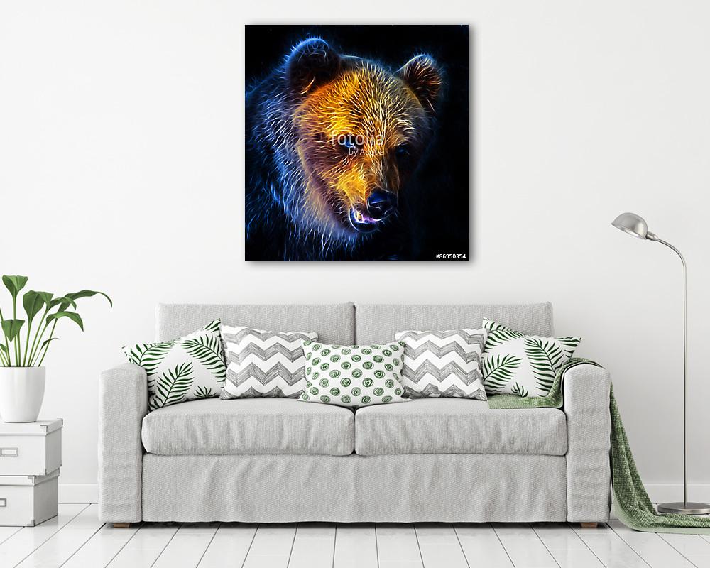 Fantázia medve rajz  (bögre) - vászonkép, falikép otthonra és irodába