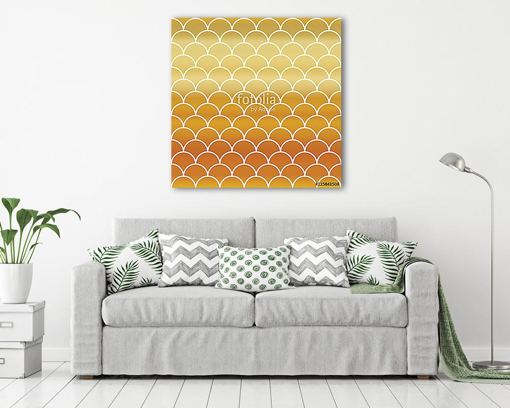 Arany mérlegek zökkenőmentes minta (vászonkép) - vászonkép, falikép otthonra és irodába