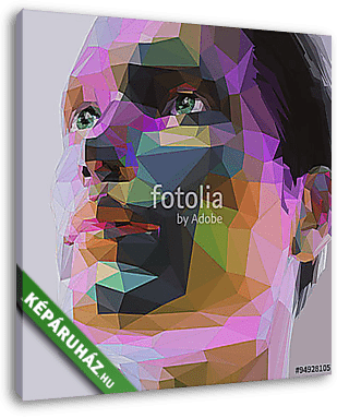 Pop art stílusú férfi portré - vászonkép 3D látványterv