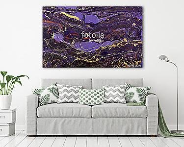 Marble abstract acrylic background. Violet marbling artwork texture. Marbled ripple pattern. (vászonkép) - vászonkép, falikép otthonra és irodába