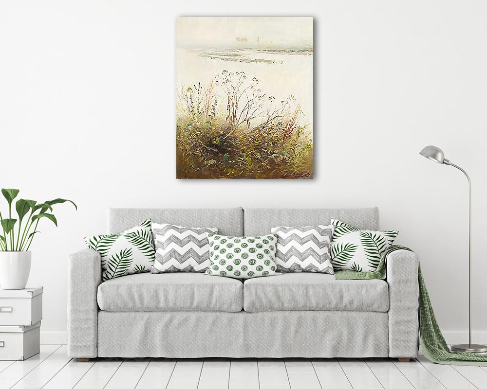 Kiáradt folyó virágzó növénnyel - vászonkép, falikép vásárlás Kiáradt folyó virágzó növénnyel (vászonkép) - vászonkép, falikép otthonra és irodába