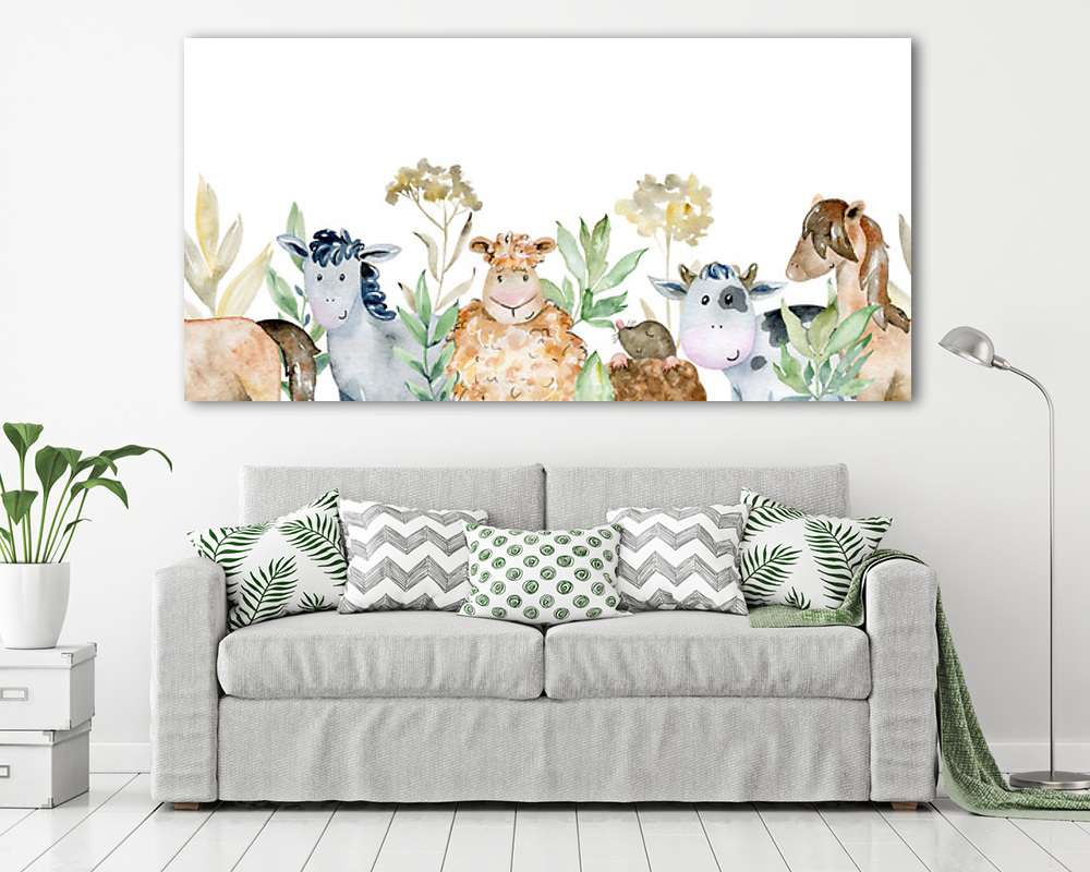 Házi állatos tapétacsík (poszter) - vászonkép, falikép otthonra és irodába