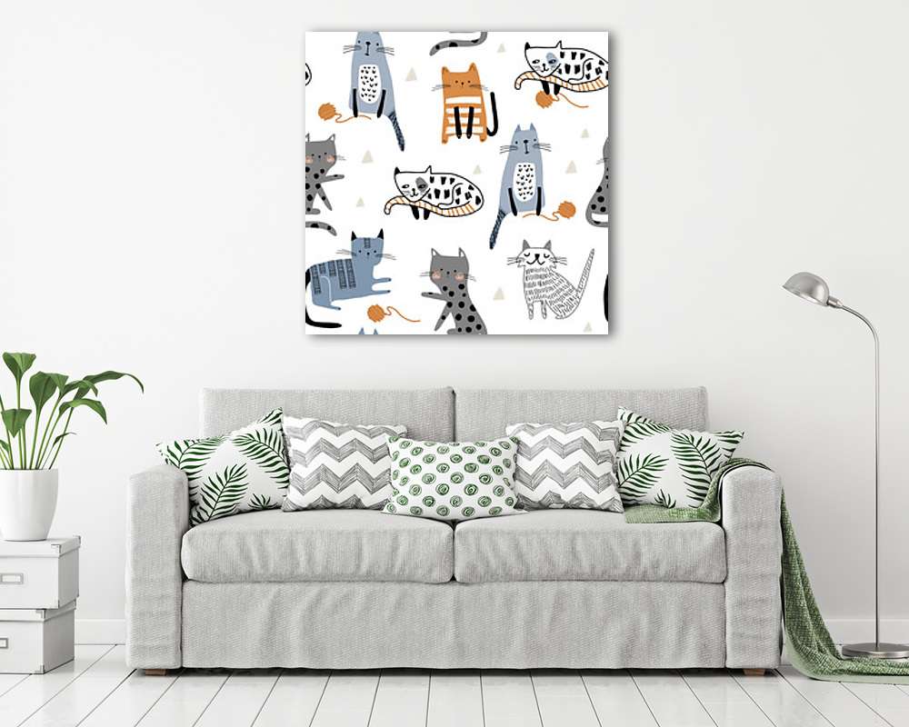 Macskuszok tapétaminta - vászonkép, falikép vásárlás Macskuszok tapétaminta (vászonkép) - vászonkép, falikép otthonra és irodába