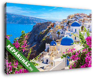 Santorini szigete - vászonkép 3D látványterv