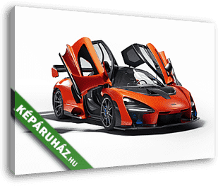 McLaren Senna előlről - fehér háttéren - vászonkép 3D látványterv