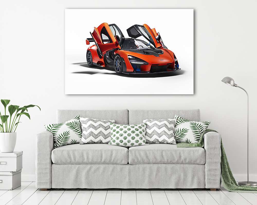 McLaren Senna előlről - fehér háttéren - vászonkép, falikép vásárlás McLaren Senna előlről - fehér háttéren (vászonkép) - vászonkép, falikép otthonra és irodába