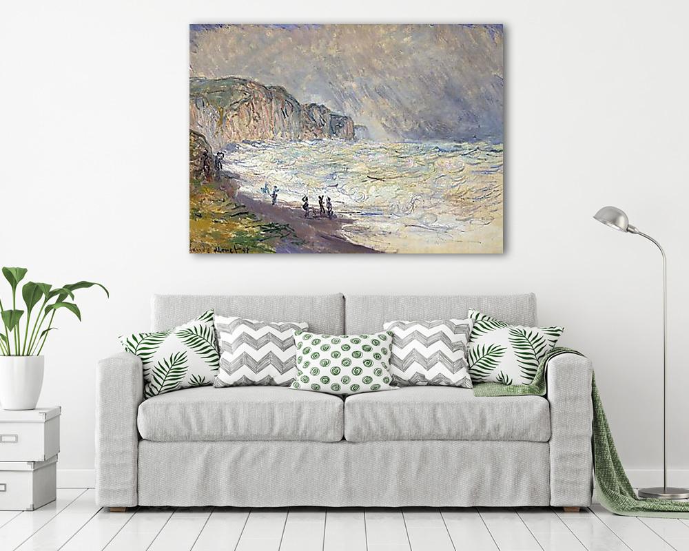 Háborgó tenger Pourville-nél (1897) (többrészes kép) - vászonkép, falikép otthonra és irodába