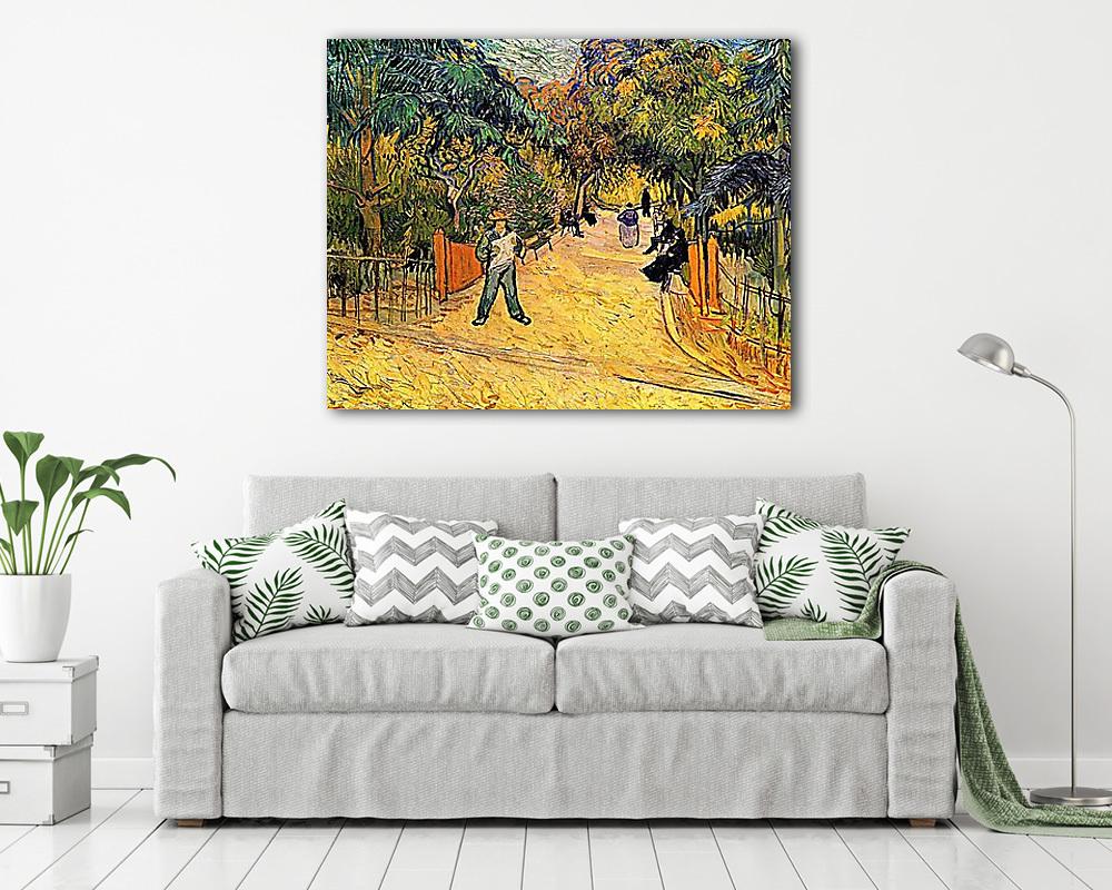 Az Arles-i park bejárata (1888) - vászonkép, falikép vásárlás Az Arles-i park bejárata (1888) (fotótapéta) - vászonkép, falikép otthonra és irodába