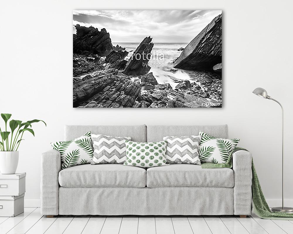 Sziklákkal körülvett tenger (vászonkép) - vászonkép, falikép otthonra és irodába