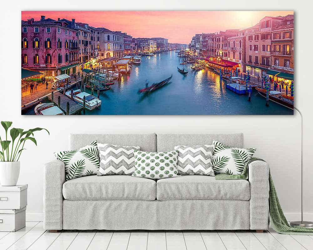 Velence panoráma (többrészes kép) - vászonkép, falikép otthonra és irodába