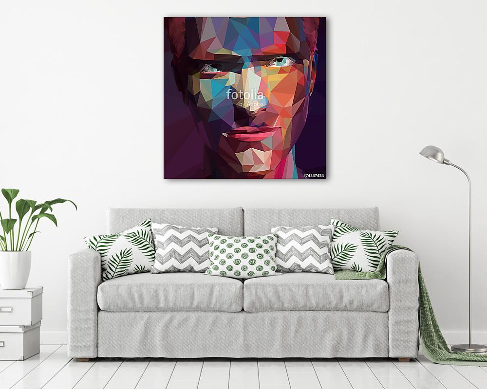 Absztrakt pop art portré  - vászonkép, falikép vásárlás Absztrakt pop art portré  (vászonkép) - vászonkép, falikép otthonra és irodába