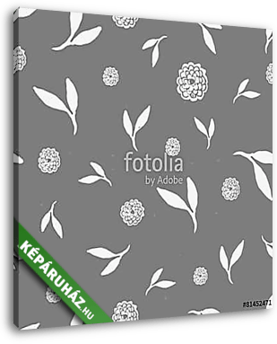 Hand Drawn Floral Seamless Pattern - vászonkép 3D látványterv