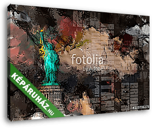 Liberty Statue - vászonkép 3D látványterv