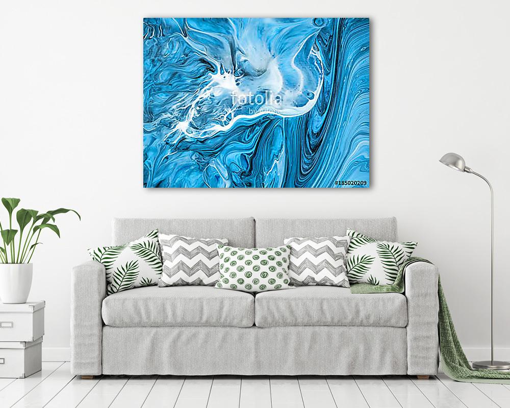 Creative abstract hand painted background, wallpaper, texture, close-up fragment of acrylic painting on canvas with brush stroke (vászonkép) - vászonkép, falikép otthonra és irodába