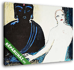 Akt Buddhával - vászonkép 3D látványterv