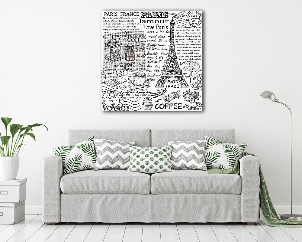 Párizs Eiffel-torony (bögre) - vászonkép, falikép otthonra és irodába