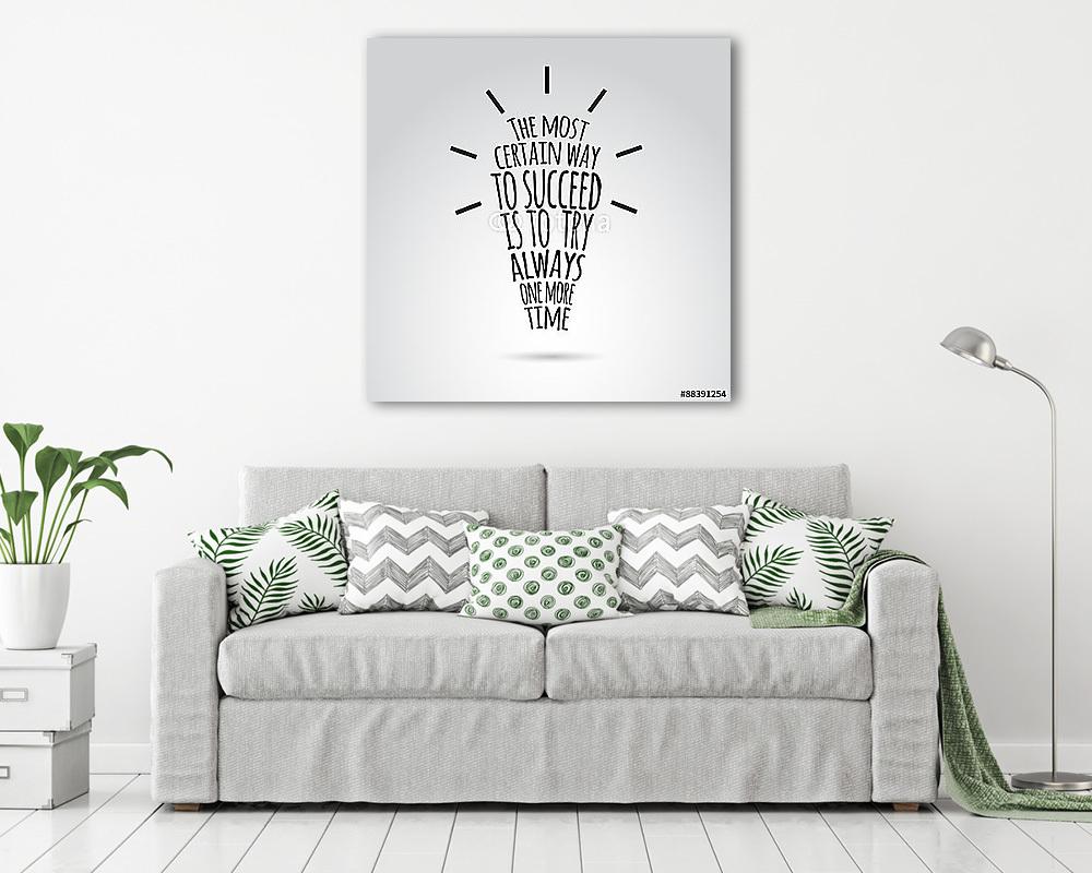 Inspiráló idézet ötletgömb alakban. Vektoros művészet. (vászonkép) - vászonkép, falikép otthonra és irodába