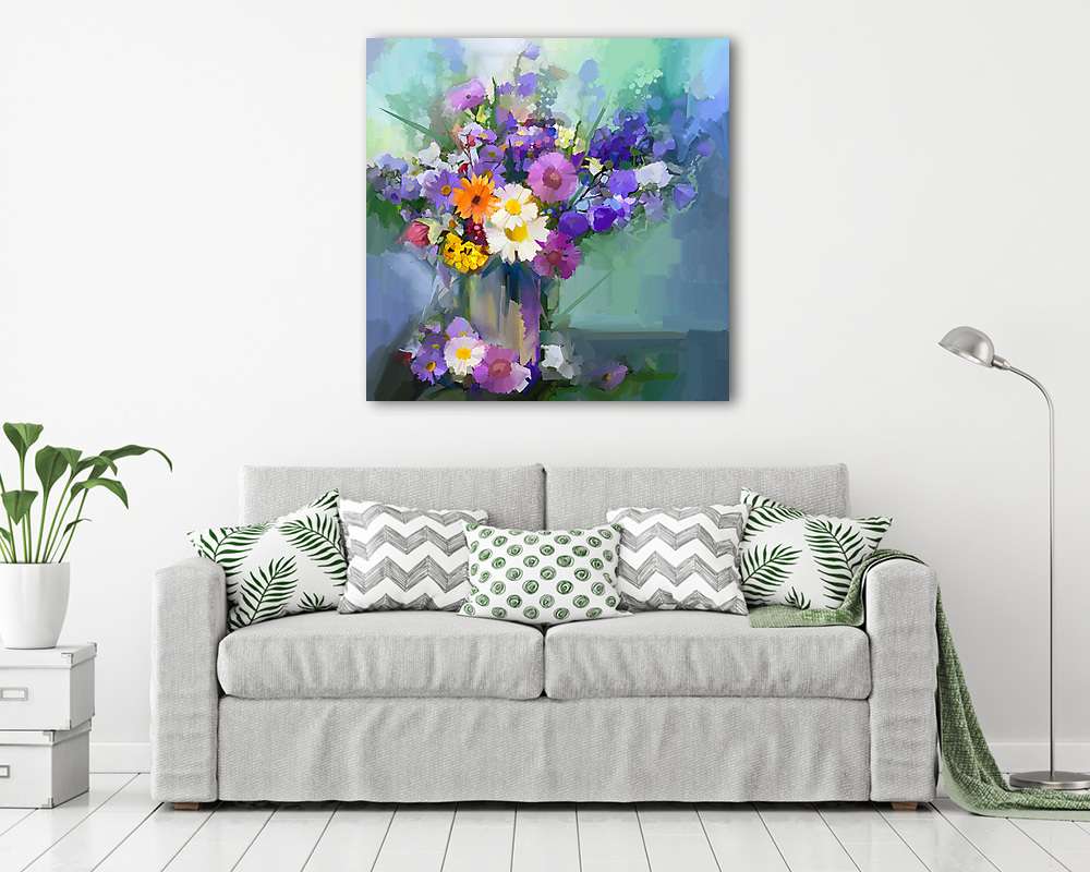 Olajfestés virágok a vázában. - vászonkép, falikép vásárlás Olajfestés virágok a vázában. (vászonkép) - vászonkép, falikép otthonra és irodába