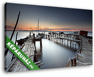 Twilight egy ősi halászkikötőben - vászonkép 3D látványterv