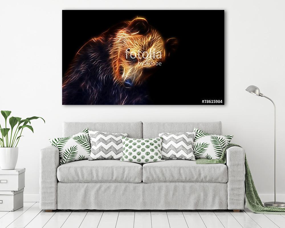 Fantasztikus rajz a medve - vászonkép, falikép vásárlás Fantasztikus rajz a medve (vászonkép) - vászonkép, falikép otthonra és irodába