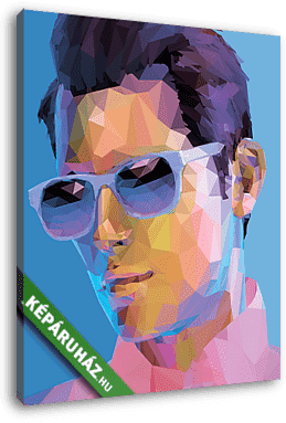 Pop art stílus férfi napszemüvegben - vászonkép 3D látványterv