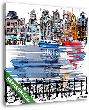 Amszterdam - vászonkép 3D látványterv