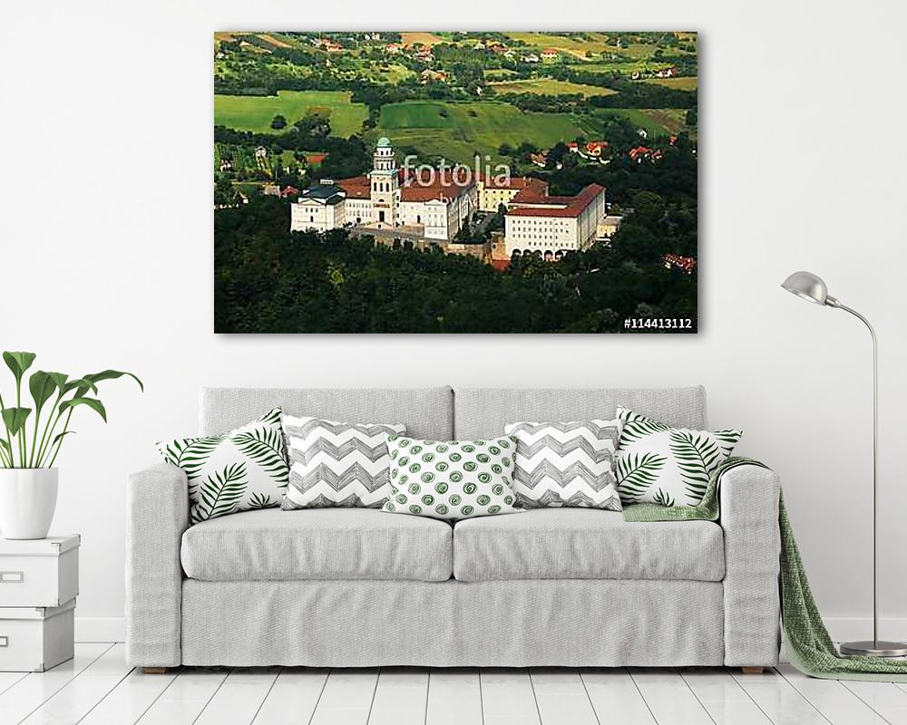 Pannonhalmi apátság - légifotó - vászonkép, falikép vásárlás Pannonhalmi apátság - légifotó (fotótapéta) - vászonkép, falikép otthonra és irodába