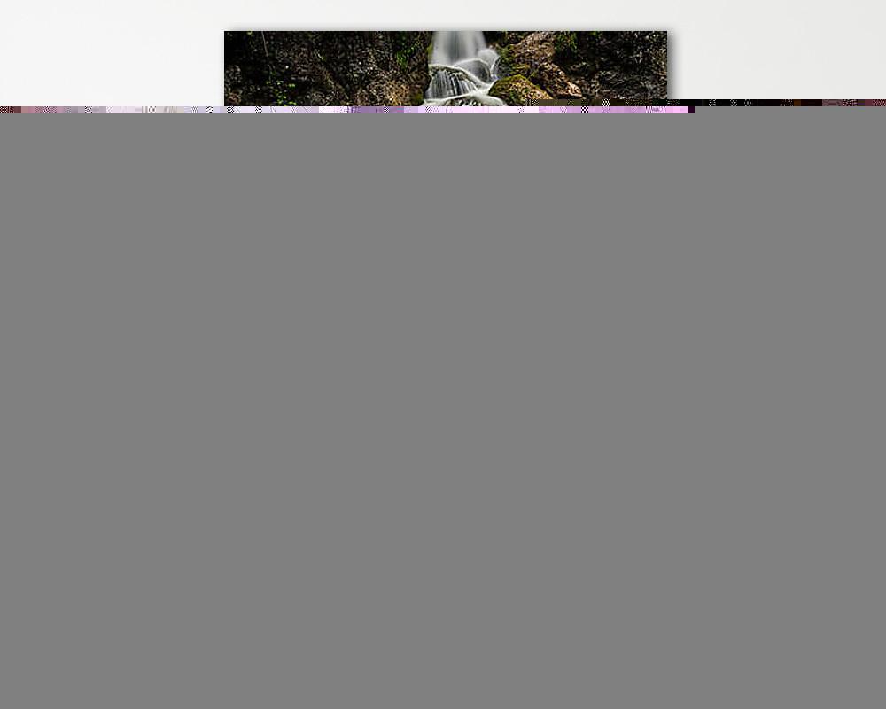 Myrafälle vízesések hatalmas mohos sziklákkal (vászonkép) - vászonkép, falikép otthonra és irodába