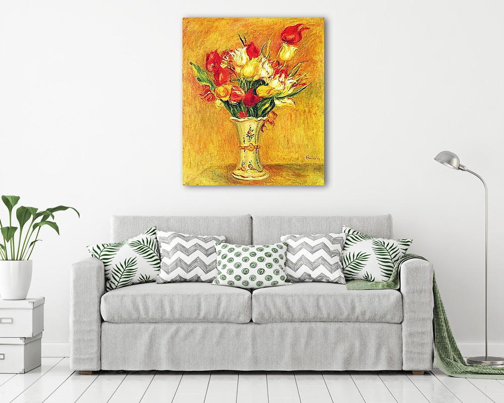 Tulipánok vázában - vászonkép, falikép vásárlás Tulipánok vázában (bögre) - vászonkép, falikép otthonra és irodába