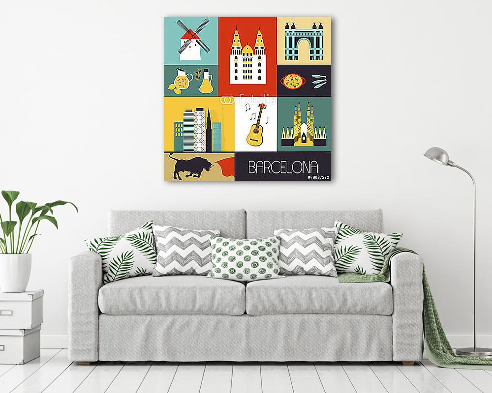 Symbols of Barcelona. (fotótapéta) - vászonkép, falikép otthonra és irodába