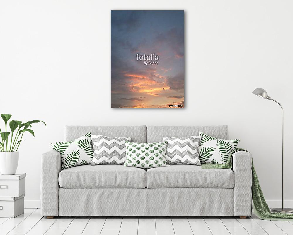 Sunset sky. Colourful sky view. (poszter) - vászonkép, falikép otthonra és irodába