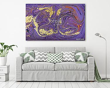 Marble abstract acrylic background. Violet marbling artwork texture. Marbled ripple pattern. (vászonkép) - vászonkép, falikép otthonra és irodába