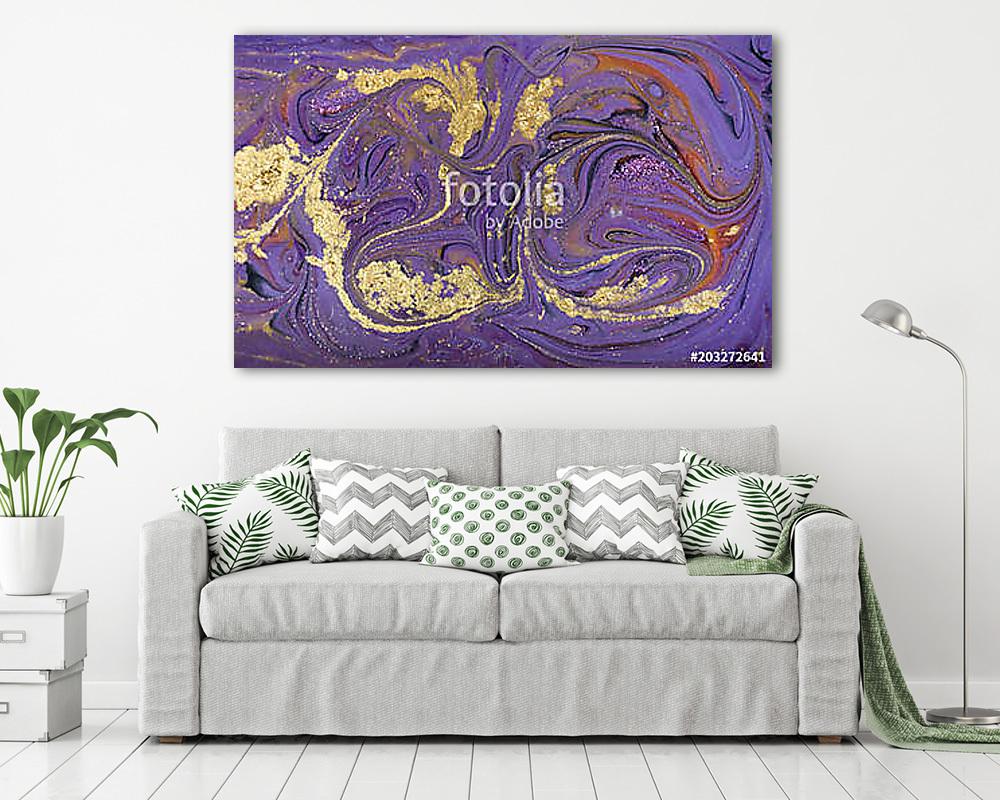 Marble abstract acrylic background. Violet marbling artwork texture. Marbled ripple pattern. - vászonkép, falikép vásárlás Marble abstract acrylic background. Violet marbling artwork texture. Marbled ripple pattern. (vászonkép) - vászonkép, falikép otthonra és irodába
