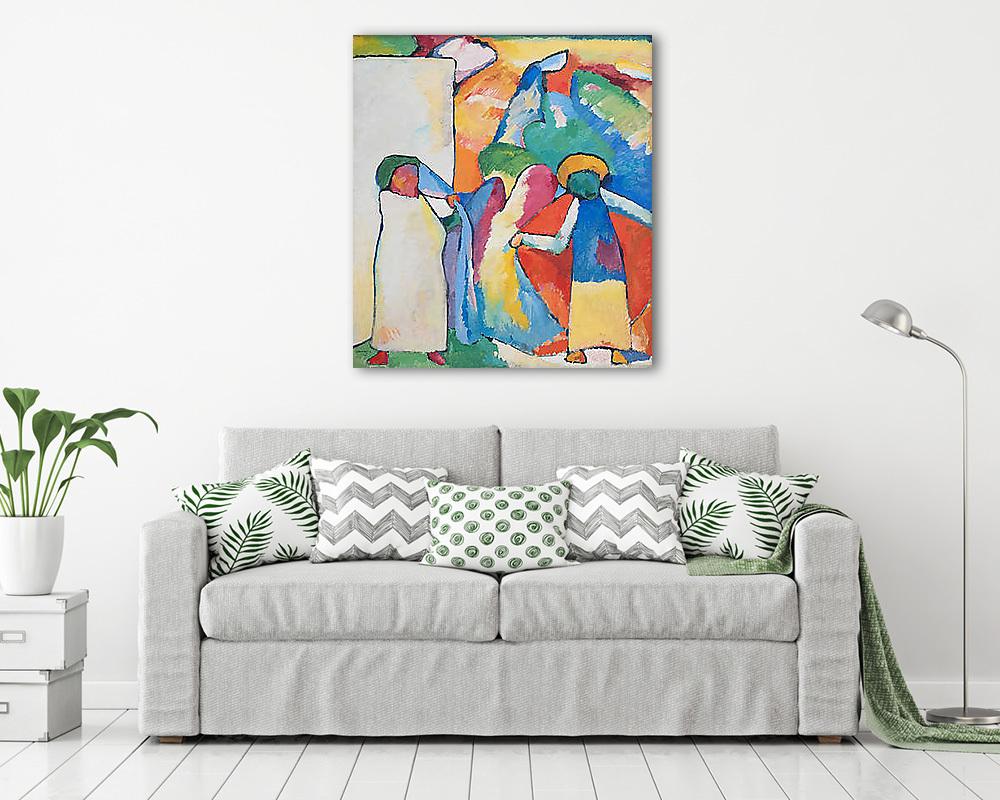 Improvizáció 6 (Afrika) (keretezett kép) - vászonkép, falikép otthonra és irodába