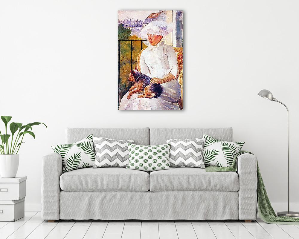 Hölgy kutyával - vászonkép, falikép vásárlás Hölgy kutyával (keretezett kép) - vászonkép, falikép otthonra és irodába