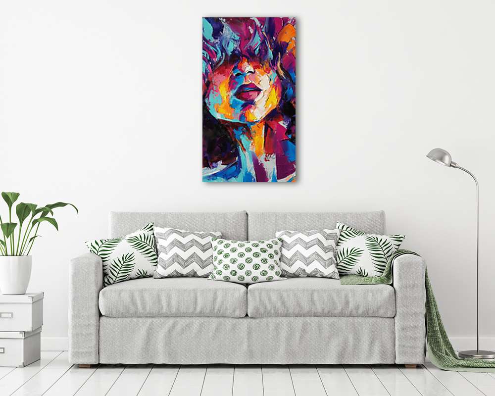 Női arc (többrészes kép) - vászonkép, falikép otthonra és irodába