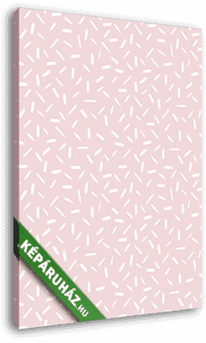 Fehér konfettik rózsaszín háttérrel tapétaminta - vászonkép 3D látványterv