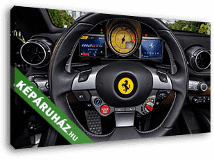 Ferrari 812 gts kormány és belső - vászonkép 3D látványterv