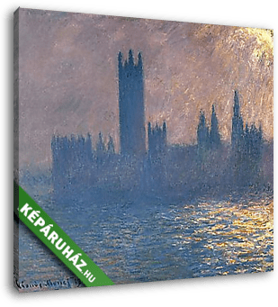 A Londoni Parlement, napsugárral (1903) - vászonkép 3D látványterv